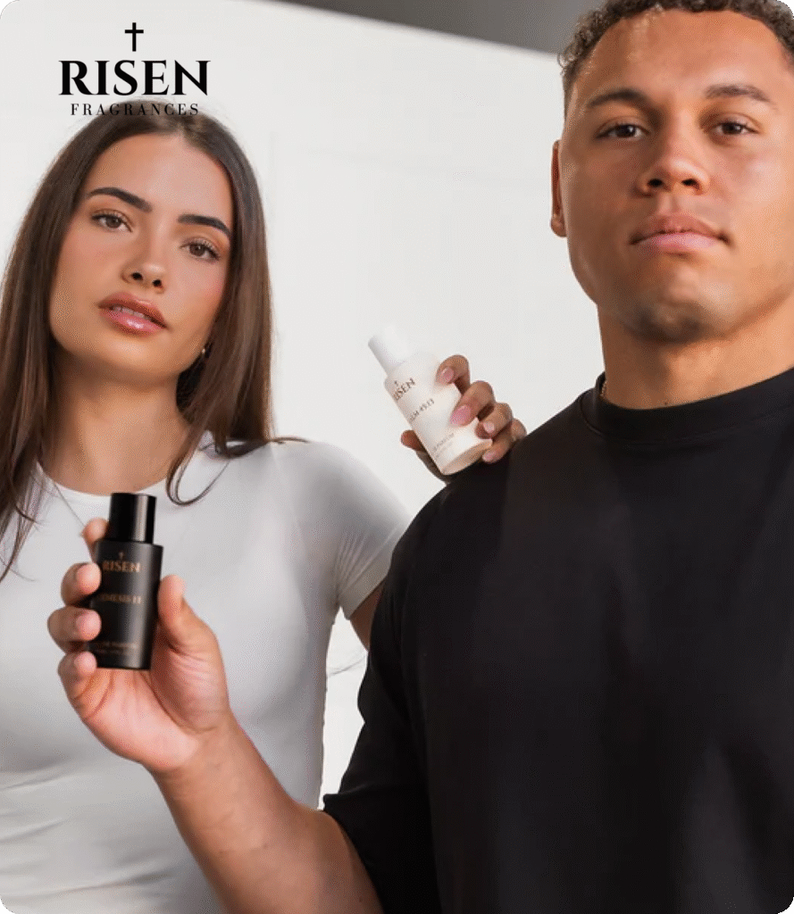 Risen Fragrances luxury perfume Shopify custom fragrance eCommerce store project by Reason Infotech